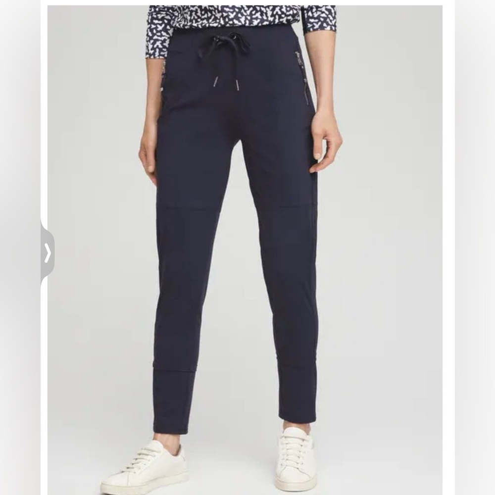 🌷CHICO’S ZENERGY Seam Detail Stetch Pants Size 4 (20/XXL) Navy NWT